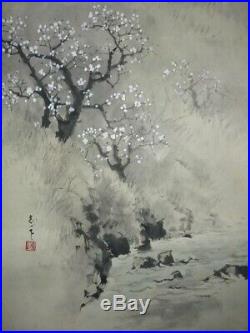 JAPANESE PAINTING LANDSCAPE HANGING SCROLL Mountain From JAPAN VINTAGE 306m