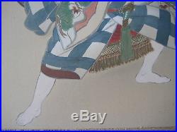 JAPANESE SAMURAI ORIGINAL PAINTING ON SILK WithWOODEN FRAMED, SIGNED BY