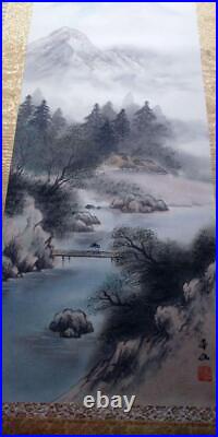 Japanese Hanging Scroll Kakejiku Asian Culture Painting Picture Mountain River