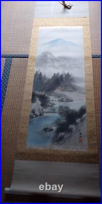 Japanese Hanging Scroll Kakejiku Asian Culture Painting Picture Mountain River