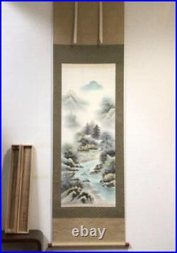 Japanese Hanging Scroll Vtg Kakejiku Kakemono Antique Hand Painting Art