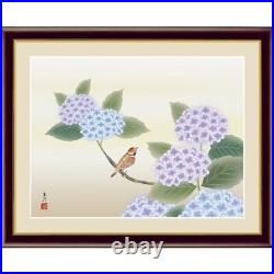 Japanese Kakejiku Framed Japanese Painting Flower And Bird Summer Decoration H