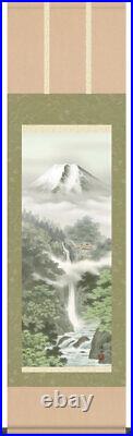 Japanese Kakejiku Mount Fuji Water Painting Hanging Scroll Fuho Valley Ito Kei