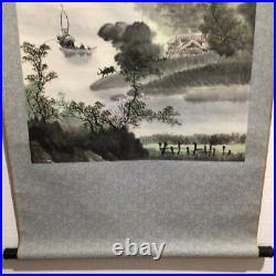 Japanese Painting Hanging Scroll Chinese Landscape Asian Antique 9ol