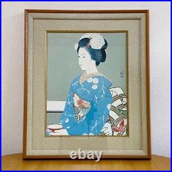 Japanese Painting Ito Shinsui Maiko Framed Antique Painting Beauty Painting
