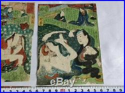 Japanese Shunga Paper 10 picture set UKIYOE Erotic woodblock print -c0313