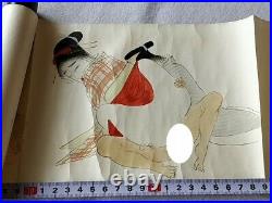 Japanese Shunga Paper picture on scroll UKIYOE Erotic woodblock print-c0227