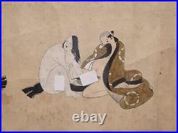 Japanese Ukiyo-e Handwriting Paintings Scroll 7-161 Late 18th century
