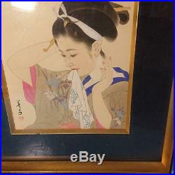 Japanese Ukiyo-e Nishiki-e Woodblock Print Painting T2911