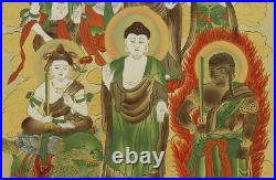 Japanese Wall Hanging Decor, Wall Decor, Buddhist Art Painting, The thirteen buddha