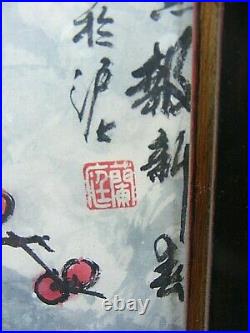Japanese Watercolour Painting Cherry Blossom Signed
