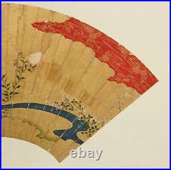 Japanese antique Fan painting EE42