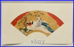 Japanese antique Fan painting EE44