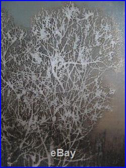 Japanese print HOSHI JOICHI Five Trees unframed 1976