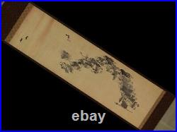 KAKEJIKU Ganrei Dhutanga Takuhatsu Original Wall Scroll with Box Silk Painting