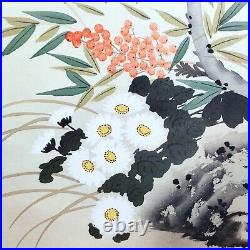 KAKEJIKU Hanging Scroll Flowers Art Painting Japanese GYOKUEN