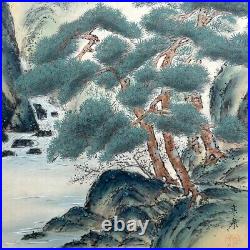 KAKEJIKU Hanging Scroll Pine forest Landscapes Art Painting Japanese