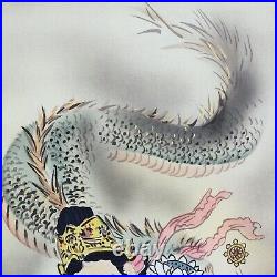 KAKEJIKU Hanging Scroll depiction of the Dragon Head Kannon Japanese