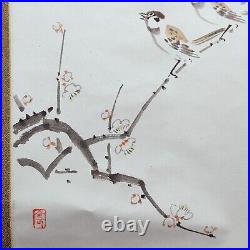 KAKEJIKU Hanging Scroll plum blossom design Art Painting Japanese