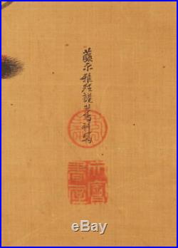 KATO KIYOMASA Hand-Painted JIKU Scroll SIGNED Japanese Edo Original Antique