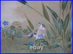 Kakejiku Japanese Hanging Scroll Flower & Bird Vintage No Box Japan