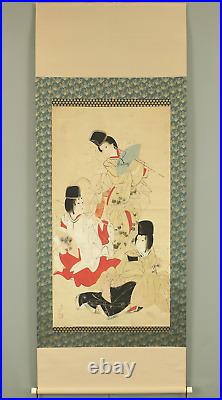Katsushika Hokusai Hanging scroll / Dancing Beautiful Three Court Ladies