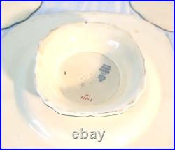Mintons China Cake Dish with Plates, Hand-Painted Antique, Original Pottery Mark