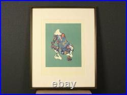 Nw1738cySb10 Japanese framed lithographic print MAN WITH TATTOOS by TAKEDA HIDEO