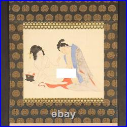 Nw5643 Hanging Scroll Shunga (Erotic Painting) Taisho-Showa Era