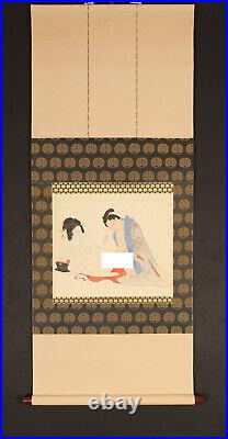 Nw5643 Hanging Scroll Shunga (Erotic Painting) Taisho-Showa Era