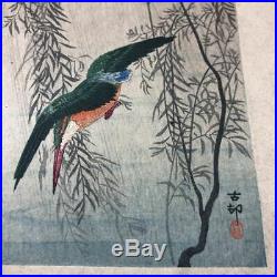 OHARA KOSON Painting of Flowers and Birds Japanese woodblock prints Antique