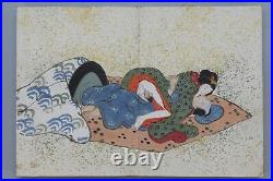 ORIGINAL Japanese Art Shunga 24 Pages Erotic Hand Paint Book UKIYOE