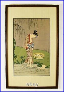 Old Antique Japanese Woodblock Print