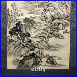 Old Hanging Scrolls Landscape Paintings Chinese Painting Silk Books Inscription