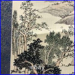 Old Hanging Scrolls Landscape Paintings Chinese Painting Silk Books Inscription