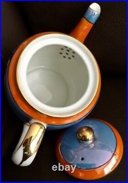 Rare Antique Japanese Hand Painted Noritake Lustre Ware Eggshell China Tea Set