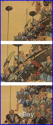 SAMURAI JAPANESE PAINTING HANGING SCROLL OLD VINTAGE ORIGINAL PICTURE 639i