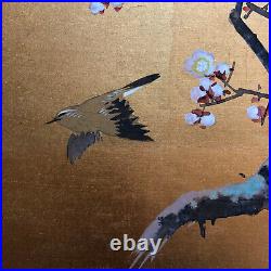 SHIKISHI art Japanese watercolor Handmade paintings Plum blossom #2585