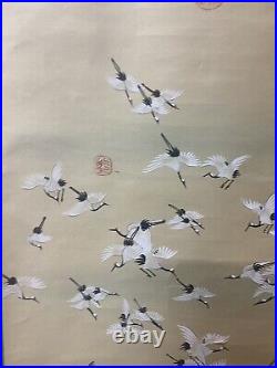 Scenery Antique Japanese Hanging Scroll Hand Painted Wall Art Calligraphy