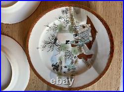Set Of 6 Japanese Kutani Porcelain Hand Painted Small Plates