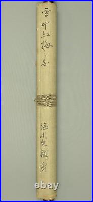 Shiokawa Bunrin (1808-1877) Hanging scroll / Sparrow and Red Plum in Snow