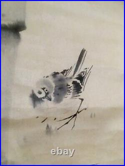 Stunning Japanese Ink Painting By Sakakibara Fine Asian Art Antique Meiji 1900