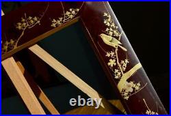 Superb Antique Oriental Lacquer Picture Frame 10x8 Rebate Chinoiserie Japanese