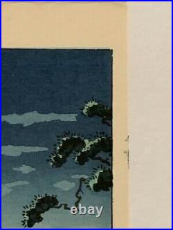 TSUCHIYA KOITSU Japanese Woodblock Print Maiko Hama Landscape painting