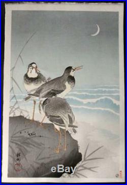 UE02 Japanese plover Ohara Koson 1931 ukiyoe #Shoson