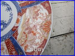Very Large Japanese Imari Hand Painted Meiji Period Charger Antique c1890