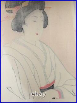 Vintage Chikanobu Yoshu Original Japanese Woodblock Print, a Japanese Bride