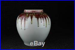 Vintage Japanese porcelain Heihan period vase, white painted with red and green