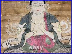 Y6239 KAKEJIKU Togyokusai Buddhist painting Japan antique hanging scroll art