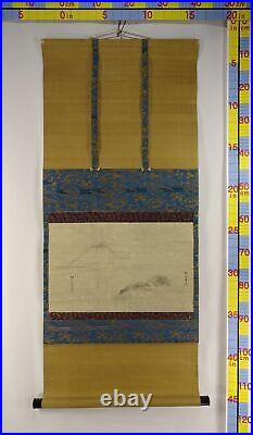 YR41 Fujiyama Mountain Hanging Scroll Japanese Art painting antique Picture